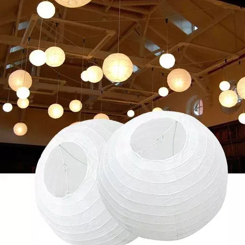 Pantalla De Papel China Blanca  40 Cm - Universo Mágico