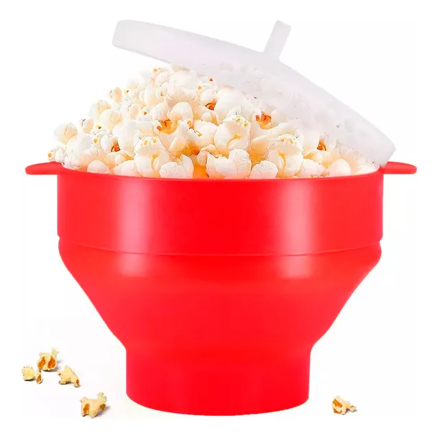 Pipoqueira Silicone Balde Para Pipoca De Microondas Sem Óleo