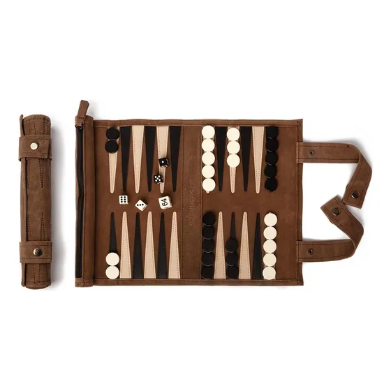Sondergut Juego De Backgammon Enrollable Portátil Moca
