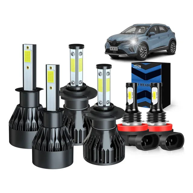 4 Lados,faros Led Y Bombilla Antiniebla Para Serie Renault