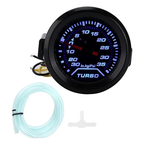 Medidor Presion Turbo Boost Psi -30~35psi 52mm Aluminio