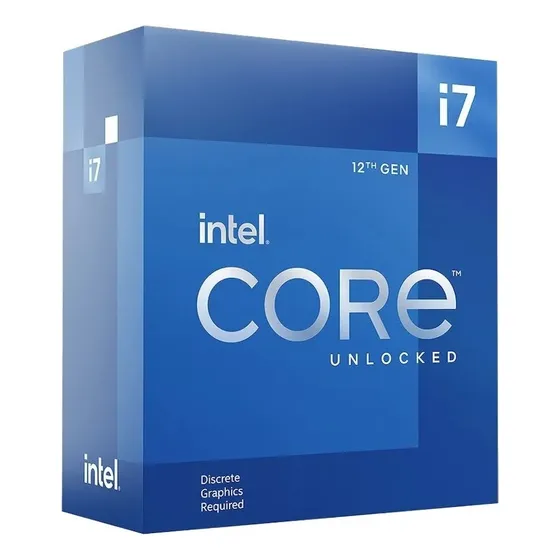 Procesador gamer Intel Core I7-12700KF BX8071512700KF de 12 núcleos y 5GHz de frecuencia SIN gráfica integrada