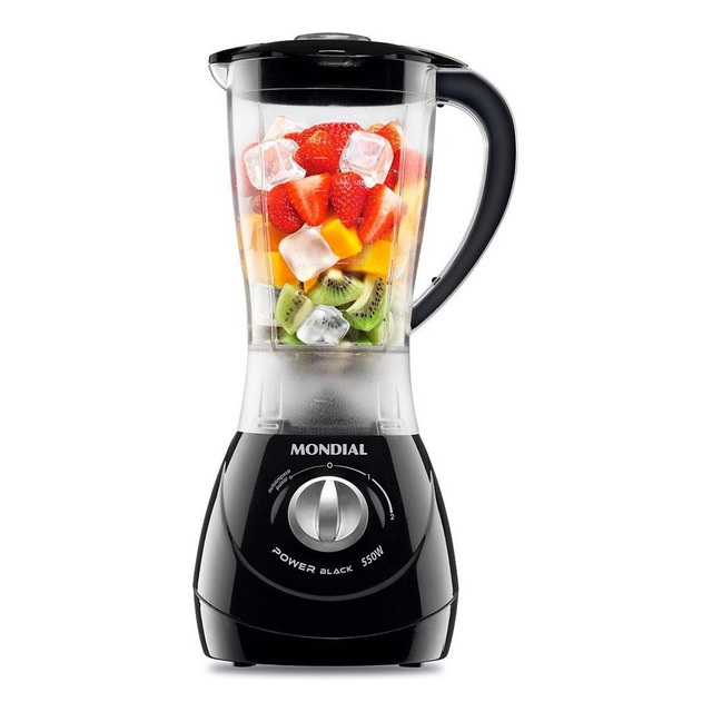 Liquidificador Power 2 Black Mondial 550w L-28 Liquidificador Power 2 Black Mondial 550w L-28
