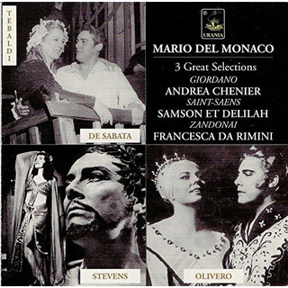 Mario Del Monaco 3 Operatic Selections Cd Mario Del Monaco 3 Operatic Selections Cd