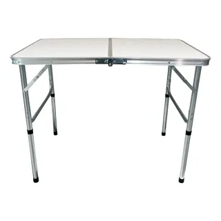 Mesa Dobrável Portátil Camping Praia 90x60cm Branca Gamma
