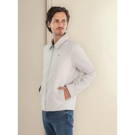 Chaqueta Beige Impermeable Con Capucha Para Hombre Tommy Hilfiger
