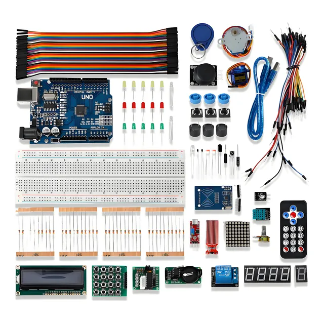 Kit Para Arduino Uno Iniciante Robótica +200 Pcs Com Tutoria