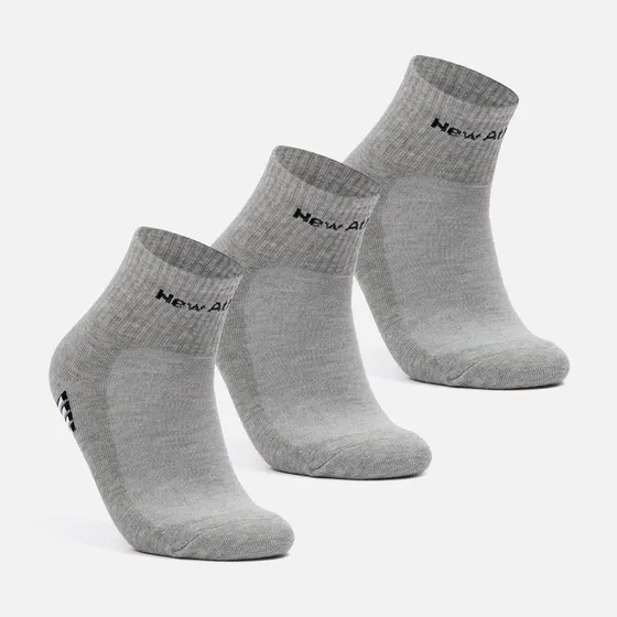 Medias Pack De 3 New Athletic Tobilleras14 Gris Unisex