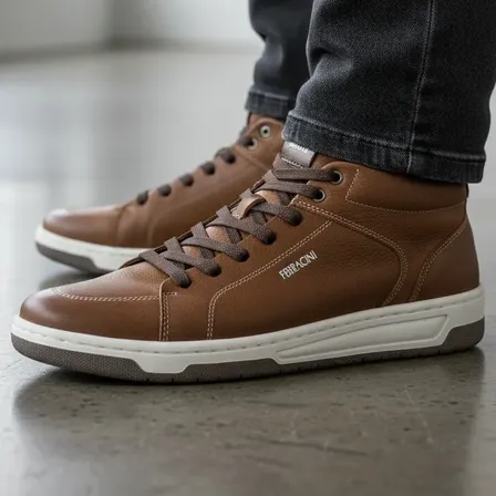 Sapatenis Bota Masculina Ferracini Couro Legitimo Original