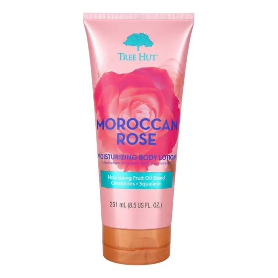 Loción Corporal Hidratante Tree Hut - Rosa Marroquí 251 Ml Fragancia cálido y floral con notas de bergamota y rosa de té