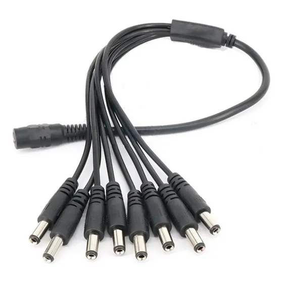 Splitter De Poder Para Cámaras Cctv De 1 Hembra A 8 Macho