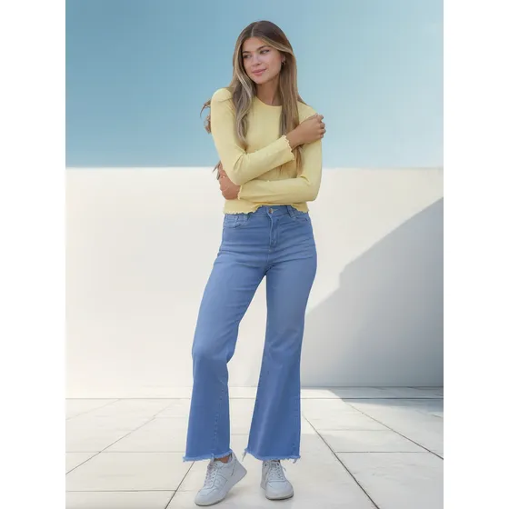 Pantalon Anyver Jeans Wide Leg Comfort