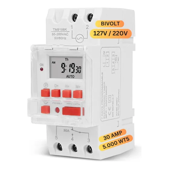 Timer Digital Programavel Tm-919 Bk - 30amp Bivolt Sinotimer