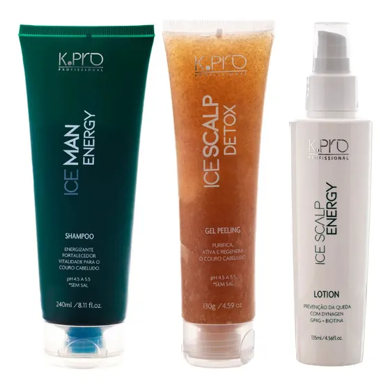 Kit Sh Ice Man + Ice Scalp Energy + Ice Scalp Detox Kpro