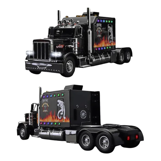 Tractomula Escala 1:24 Trailer Luces Sonido Capo Cabina