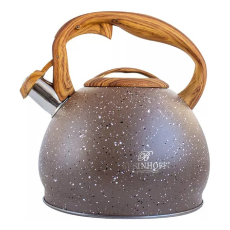 Pava De Acero Inoxidable 3 Litros Redonda Gris Granito Pava De Acero Inoxidable 3 Litros Redonda Gris Granito
