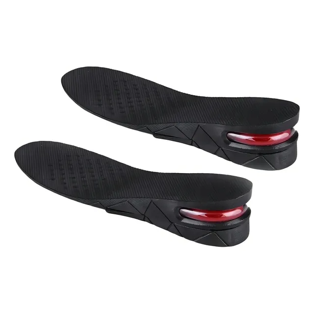 Plantillas de 3 y 5 cm de altura en forma de B con amortiguador de gel, color negro, plantilla ajustable de 38 a 41