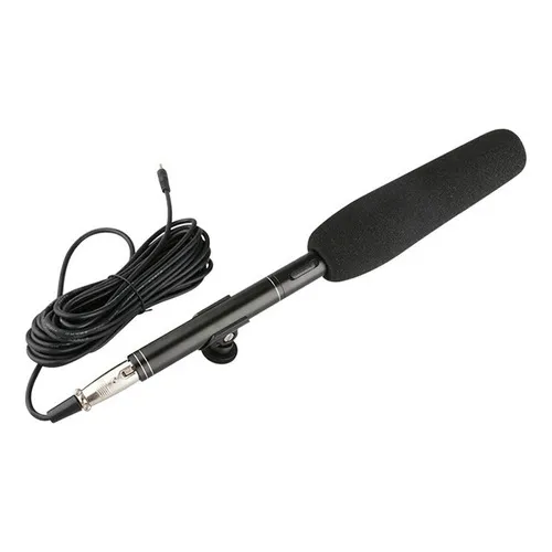 Microfono Condensador Supercardioide Para Camaras Shotgun Color Negro