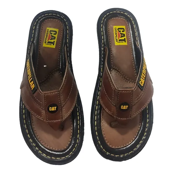 Chinelas Ojotas Cat Caterpillar Cuero