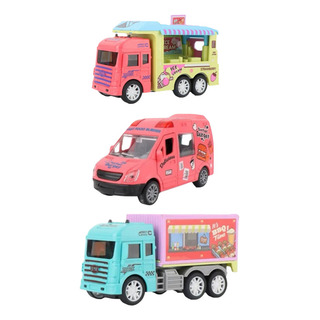 3x Food Truck Camion Helados Comida Donas Coche Juguetes 3x Food Truck Camion Helados Comida Donas Coche Juguetes