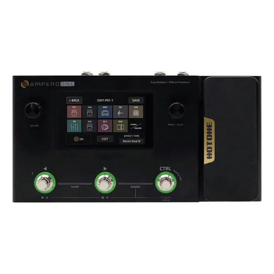 Pedal de efeito Hotone Ampero One MP-80 preto