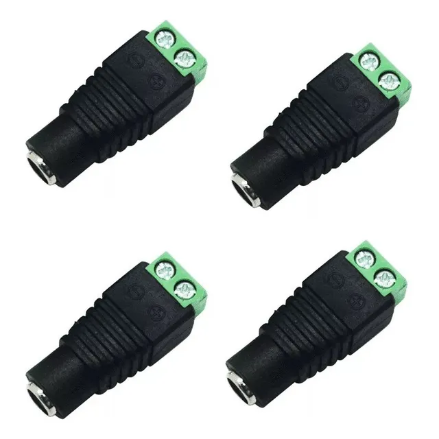Jack Hembra Con Bornera Dc Cámaras 2.5mm Pack X4