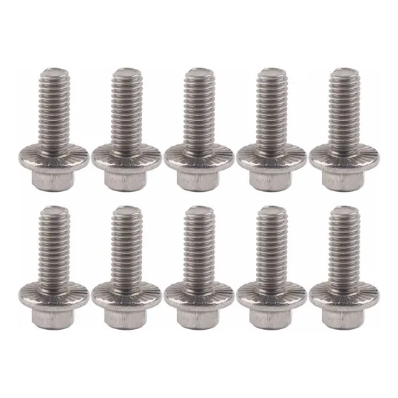 Gls 10 Peças De Flange Sextavada De Aço Inoxidável Ss304