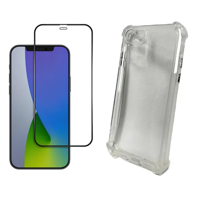 Carcasa Transparente Antigolpes Premium + Lamina Para iPhone