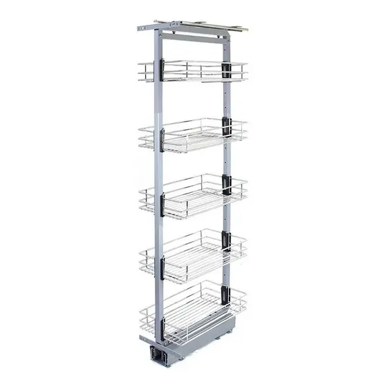 Despensa De Torre Extraible Cromada 170 Cm