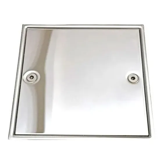 Centro Piso Tapa Ciega Quality Metal Qm Pulido 12x12 Cm
