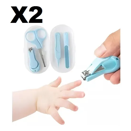 Kit Cuidado Corta Uñas Bebes 4 Piezas Estuche Juego Niños