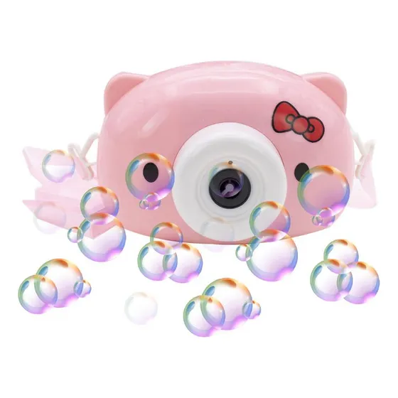 Burbujero Tipo Cámara Forma De Animalitos Con Música Y Luces Color Cerdito