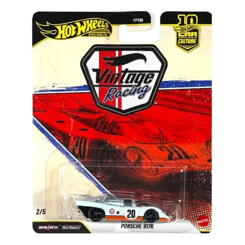 Hot Wheels Premium Vintage Racing Porsche 917k Gulf 2-5 1/64 Azul