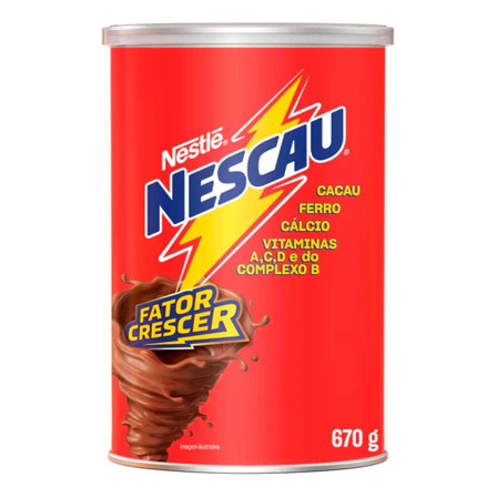 Achocolatado Em Pó Nescau Lata 670g Achocolatado Em Pó Nescau Lata 670g