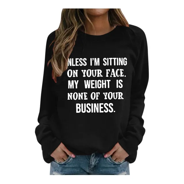 Sudadera Para Mujer Capucha Blusa Superior Manga Larga Letra