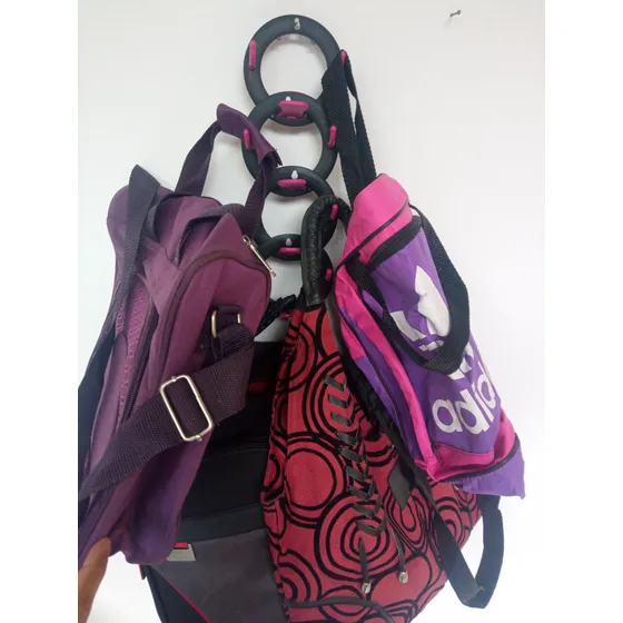 Perchero Y Organizador Colgante De Pared Carteras Bolsos Etc