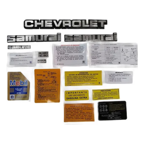 Chevrolet Samurai Calcomanias Y Emblemas