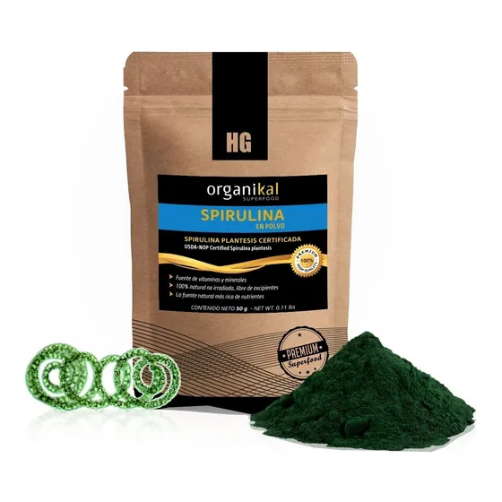 Organikal Superfoods Spirulina X 50g Sabor Espirulina