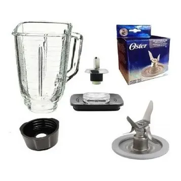 Kit Oster  Vaso De Vidrio Cuchilla Tapa Rosca Acople