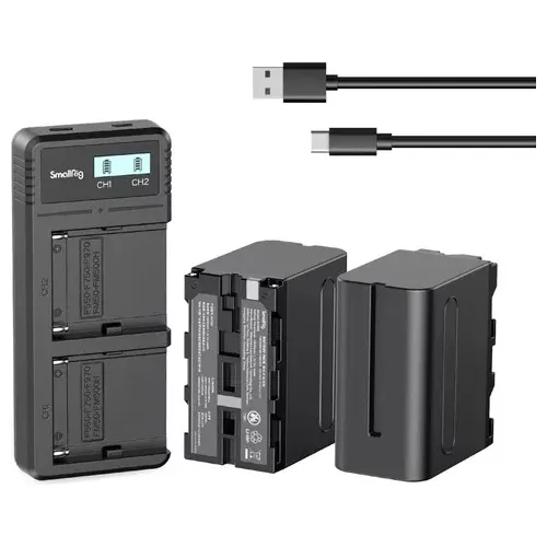 Paquete 2 Baterías Np-f970 + Cargador Dual Smallrig