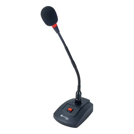 Microfone De Mesa Gooseneck Kadosh K-794c Com Base 30cm Cor Preto
