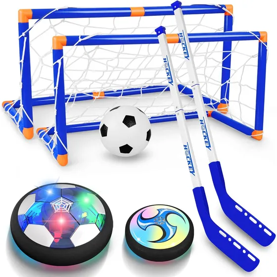 Pelota Futbol Hockey Kit Niños Luces Led Recargables