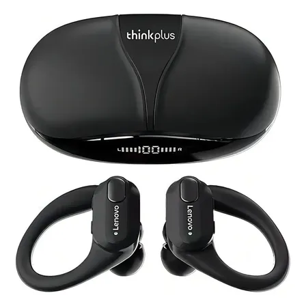 Fone Lenovo Thinkplus Lenovo Xt80 Running Bluetooth In Ear Preto Esportivo Leve Confortável Resistente Bateria Longa