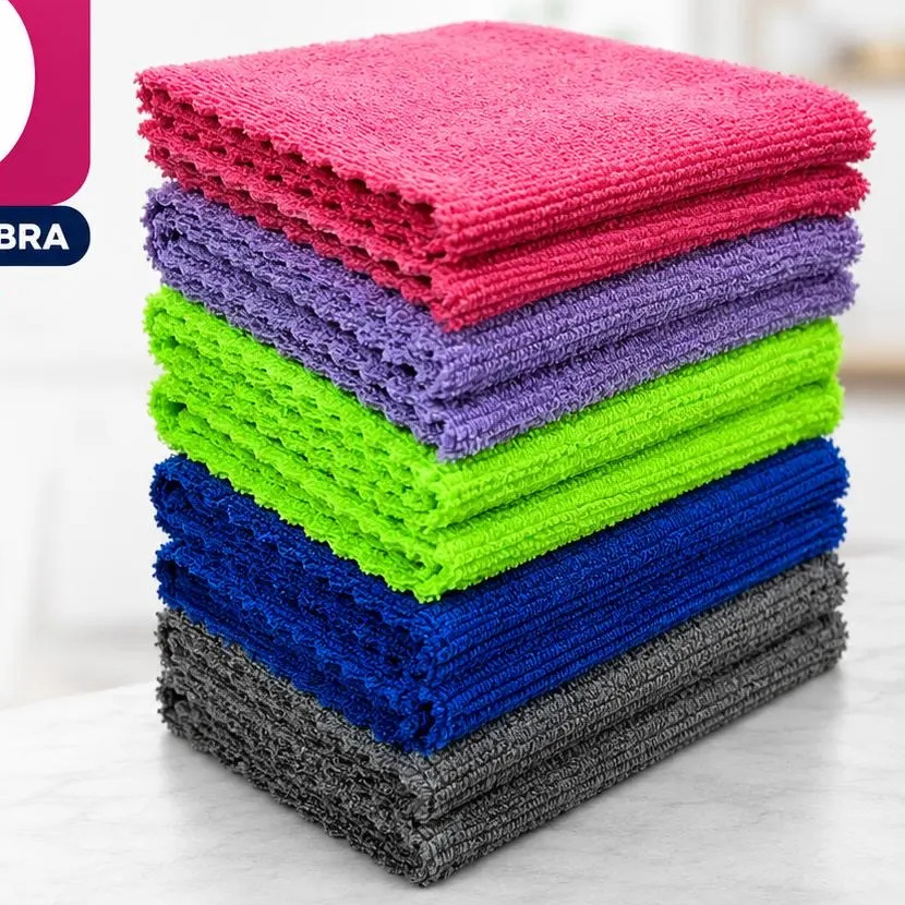 Kit 10 Panos Microfibra Alta Absorção Multiuso Não Risca Sortido