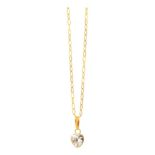 Gargantilha Bailarina Ouro 18k 750 45cm Pingente Coração Gargantilha Bailarina Ouro 18k 750 45cm Pingente Coração