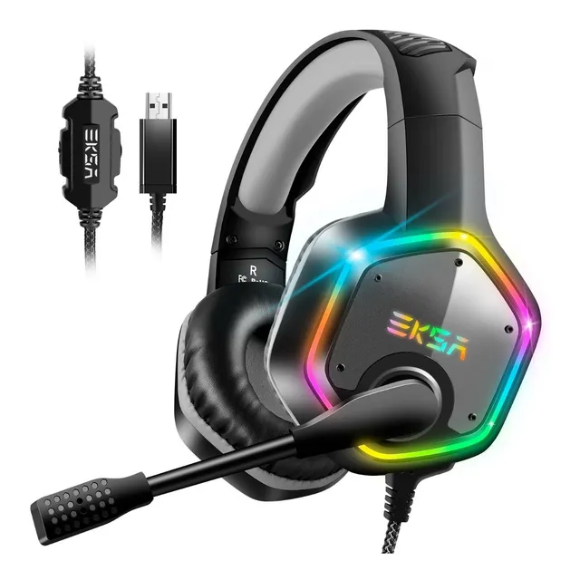 Audífonos Gamer Eksa E1000 Usb Para Pc, Ps4 &ps5