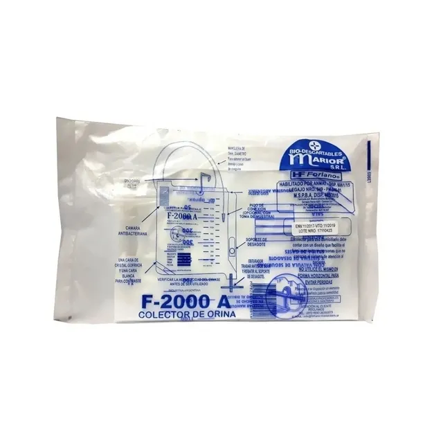 Bolsa Colectora Orina Forlano 2000a 2 Litros (5 Unidades)
