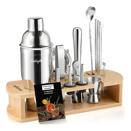 Kit Caipirinha Coqueteleira Profissional 16 Peças Inox 750ml
