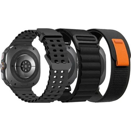 3 Pulseira Para Samsung Galaxy Watch Ultra 47mm Nylon Velcro