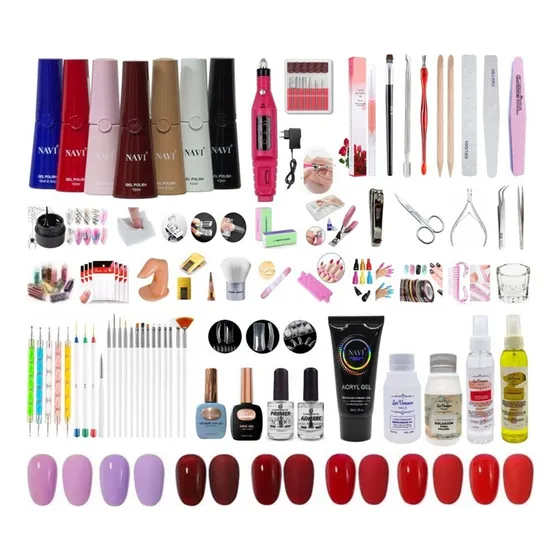 Kit Inicial X86u Insumos Esmaltes Semipermanentes Completo